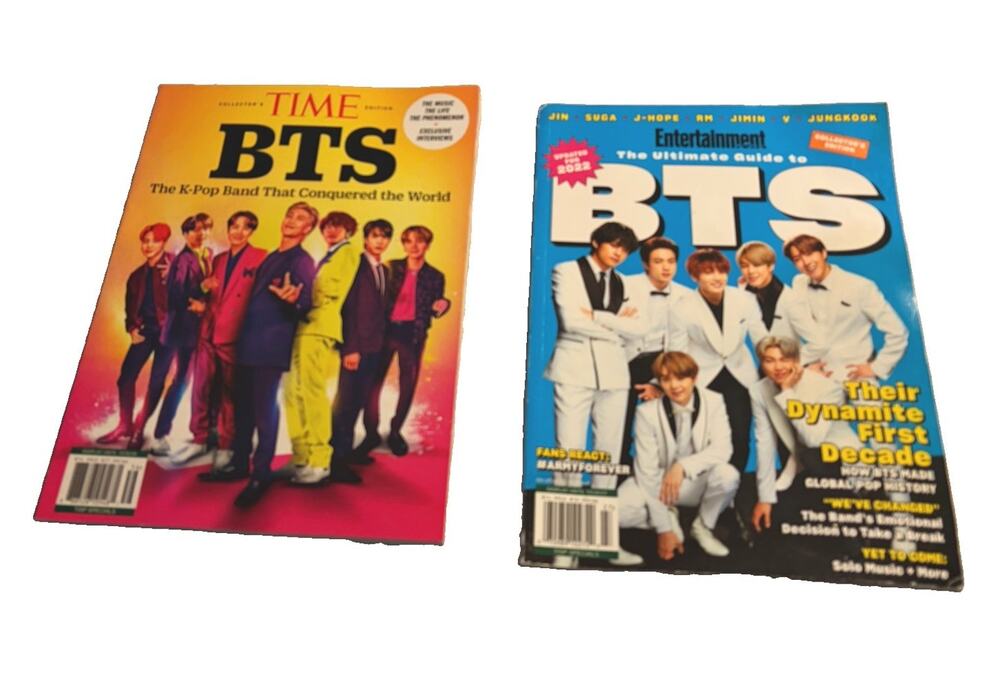 Collectors Edition BTS Band Guides Lot Of 2 Magazines Time & Ent. Weekly |K POP|